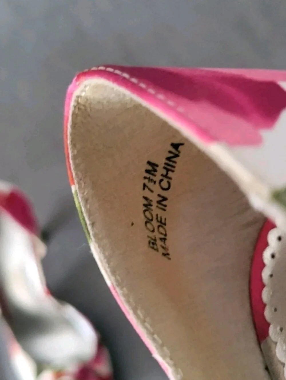 Y2k Michelangelo Bloom Satin Peep Toe Rose Bud Pumps Heels Leather Pink Sage 7.5
